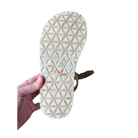 Teva Women's Flatform Universal Platform Mesh Print Bright White Sandal - 9 - Picture 6 of 8